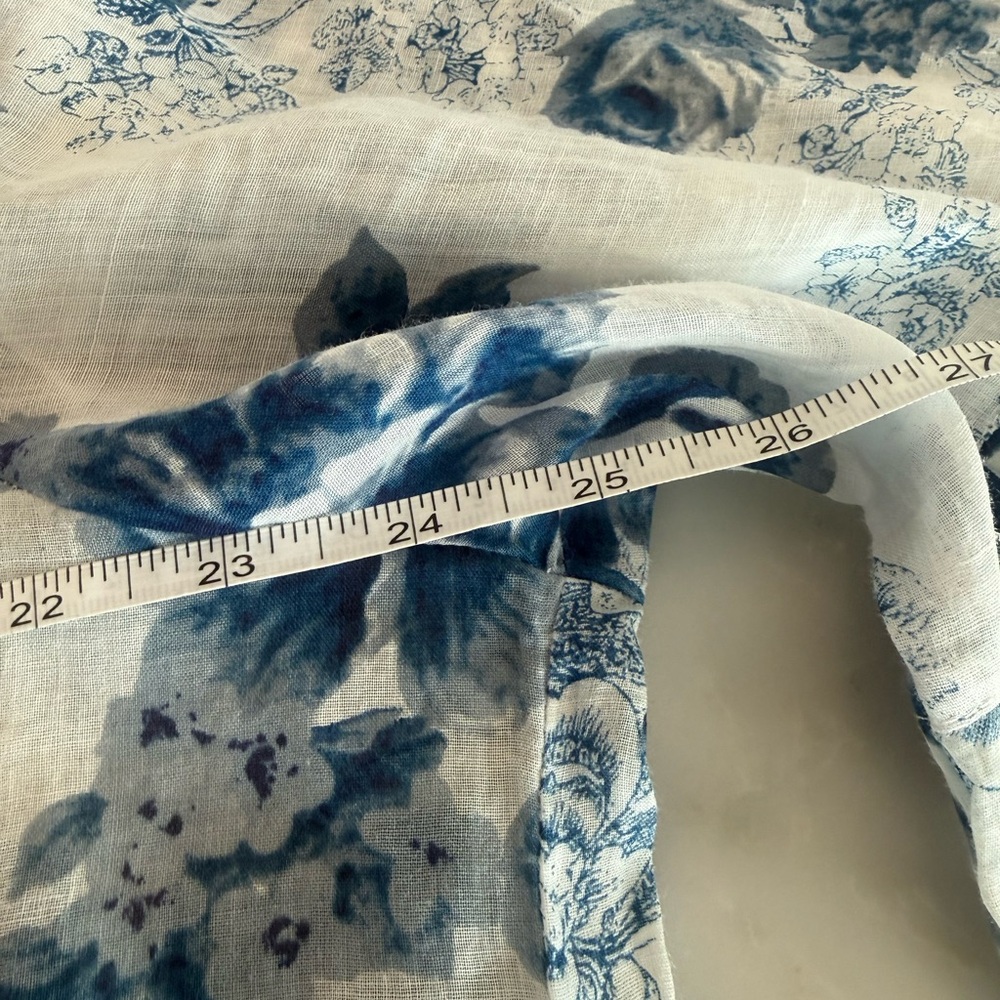 Johnny Was Blue and White Floral and Embroidery Dress - Picture 3 of 12